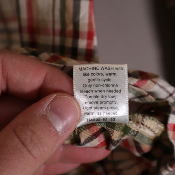 Pendleton Womens XL Button Down Long Sleeve Shirt Brown Red Plaid Vent Back - Picture 12 of 15